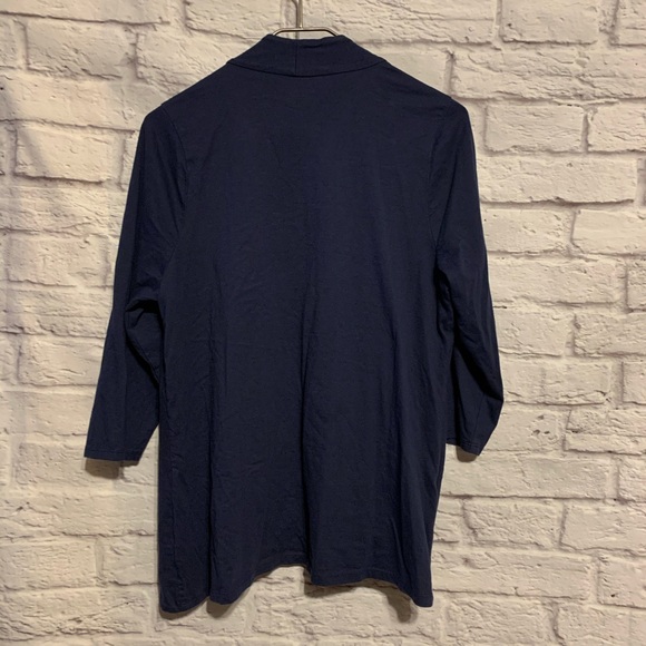 3/$35 Charter club 1X navy blue open cardigan top - Picture 8 of 8